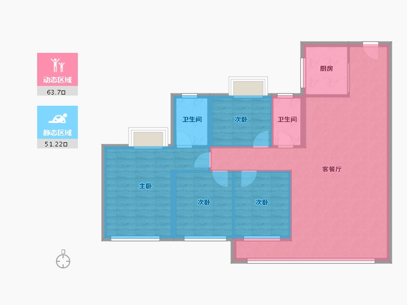 福建省-厦门市-中海国贸上城-104.00-户型库-动静分区