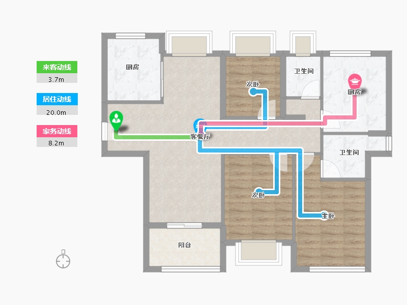 福建省-厦门市-建发缦玥长滩-85.60-户型库-动静线