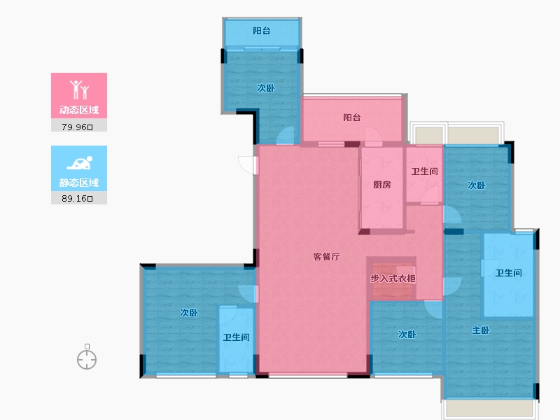 广东省-珠海市-九洲(保利天和）-153.47-户型库-动静分区