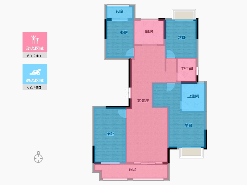 湖北省-武汉市-城投融创国博城-110.81-户型库-动静分区