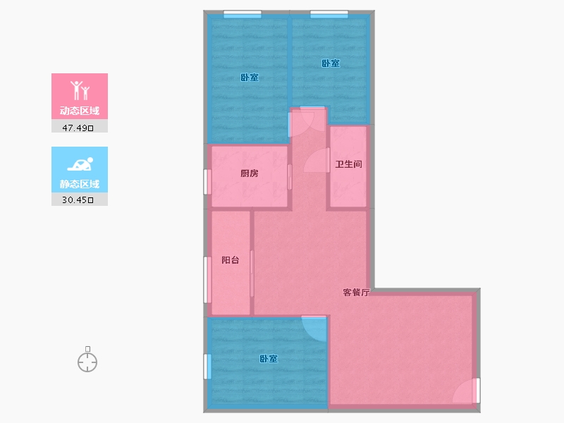 广东省-广州市-华建小区-北区-77.80-户型库-动静分区