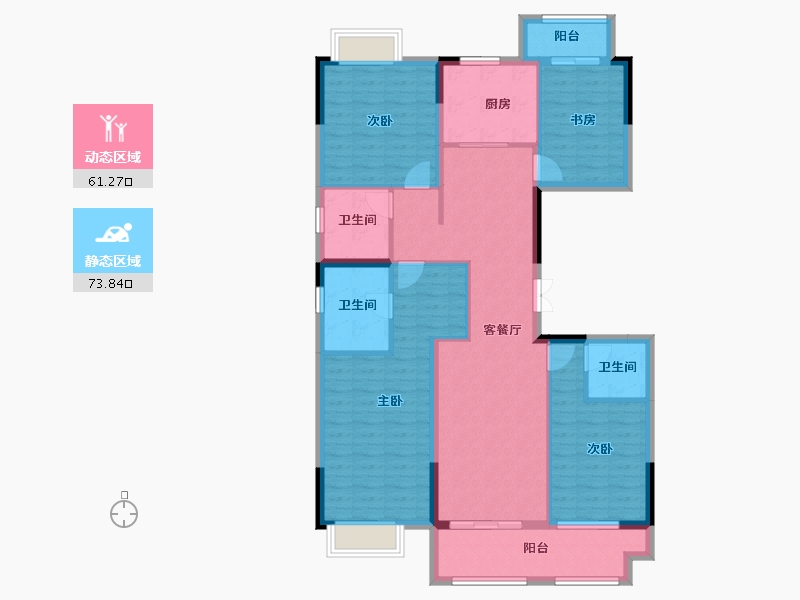 湖北省-武汉市-城投融创国博城-121.14-户型库-动静分区