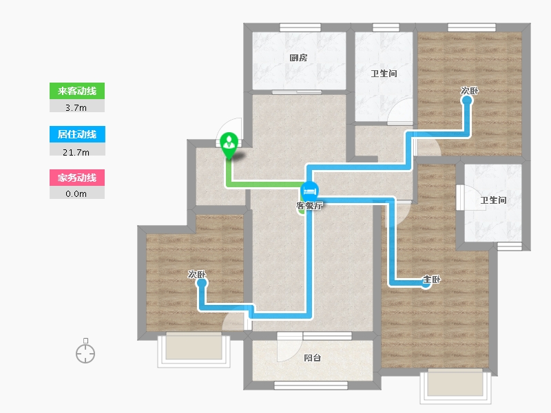 天津-天津市-东昊·骏璟学府-88.30-户型库-动静线