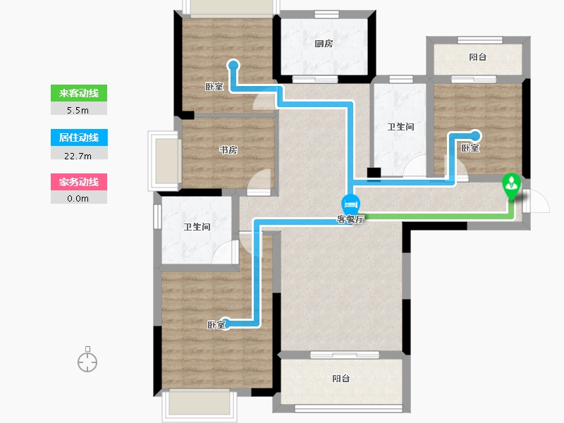 湖北省-武汉市-帝大御璟城-101.60-户型库-动静线