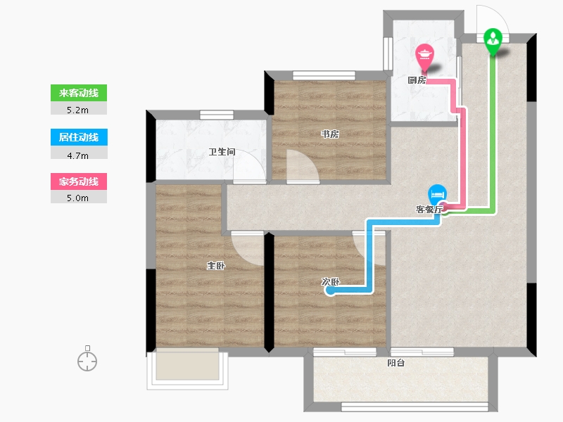 浙江省-嘉兴市-金悦学府-71.20-户型库-动静线