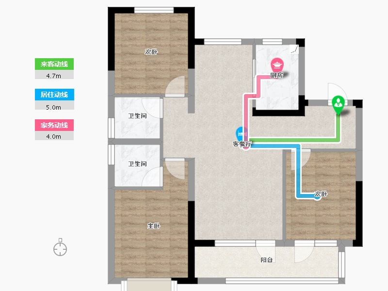 河北省-石家庄市-东原启城-81.67-户型库-动静线