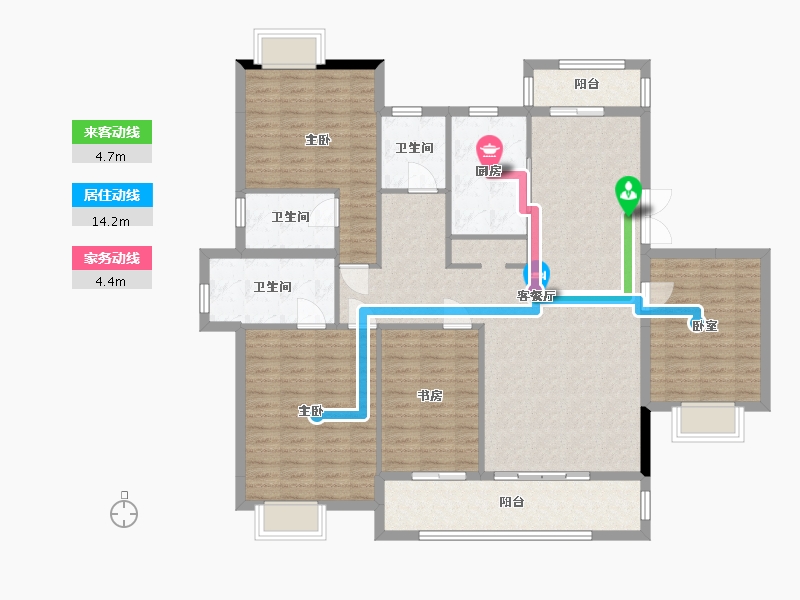 湖北省-武汉市-保利城四期-150.00-户型库-动静线