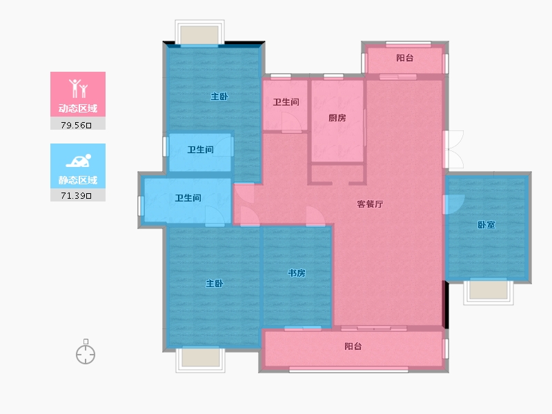 湖北省-武汉市-保利城四期-150.00-户型库-动静分区