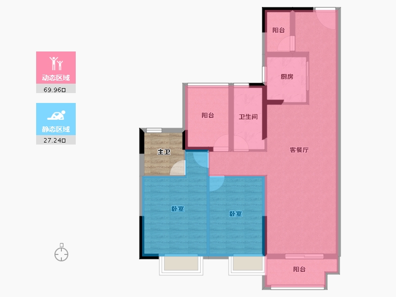 广东省-佛山市-花曼沁园-91.20-户型库-动静分区