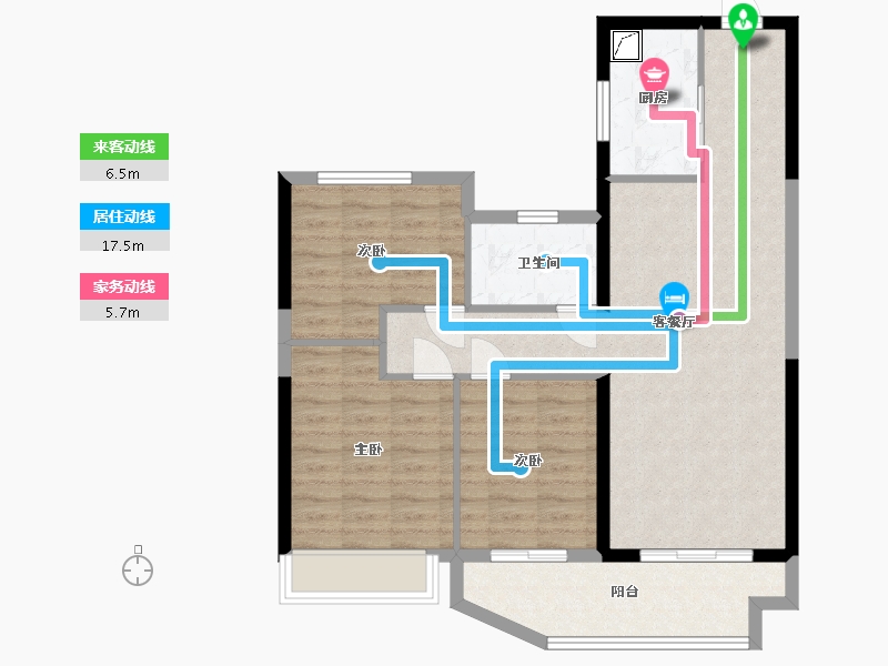 江苏省-宿迁市-碧桂园翘楚棠-83.01-户型库-动静线