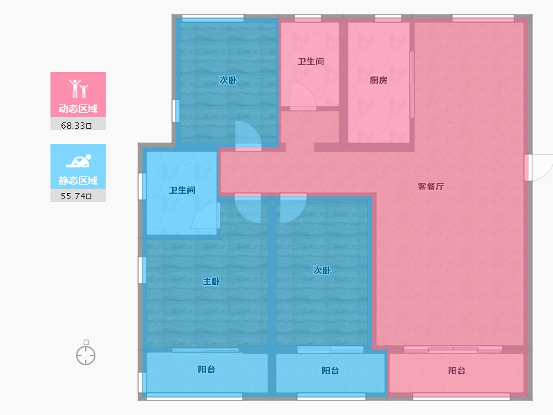 河北省-邢台市-上东御府-110.00-户型库-动静分区