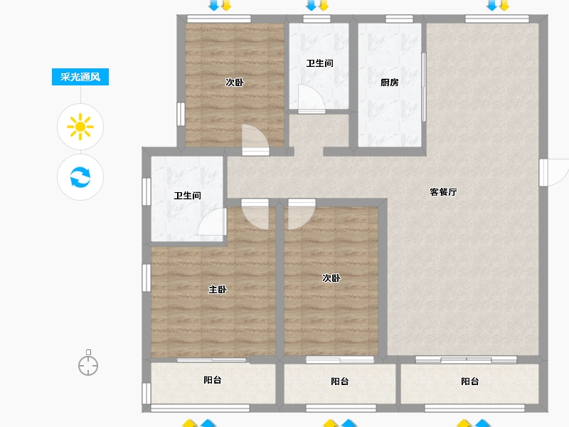 河北省-邢台市-上东御府-110.00-户型库-采光通风