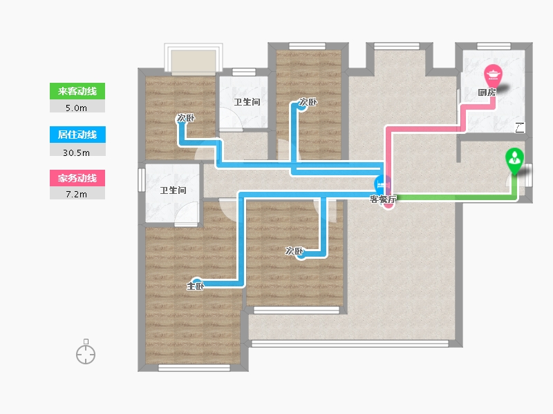 福建省-厦门市-中海国贸上城-104.00-户型库-动静线