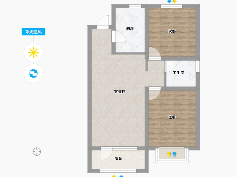 天津-天津市-东昊·骏璟学府-63.50-户型库-采光通风