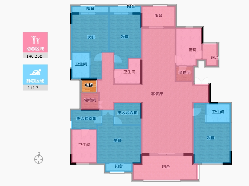 湖北省-武汉市-泛海国际芸海园-236.80-户型库-动静分区