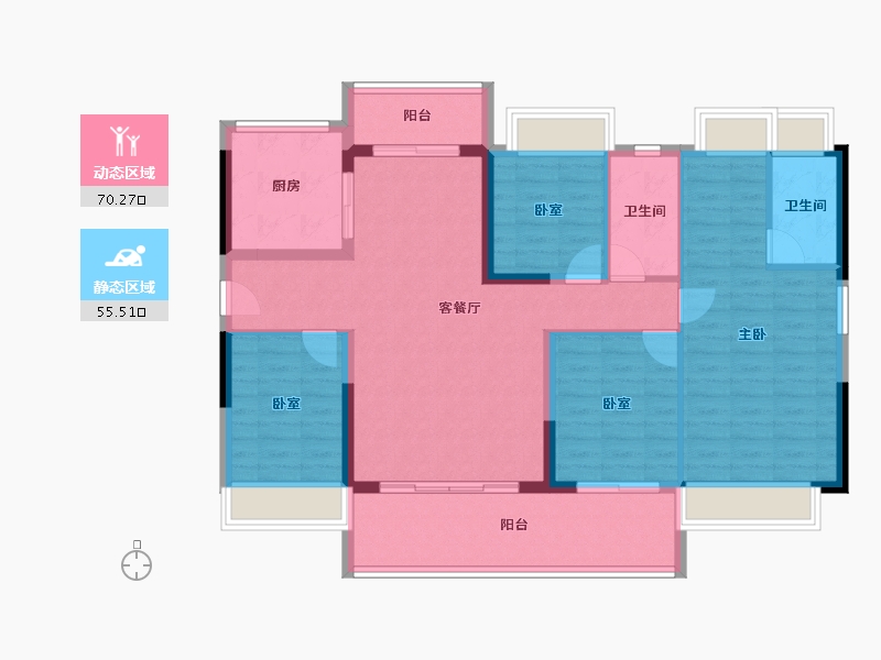 广东省-东莞市-碧桂园云樾半岛-113.56-户型库-动静分区