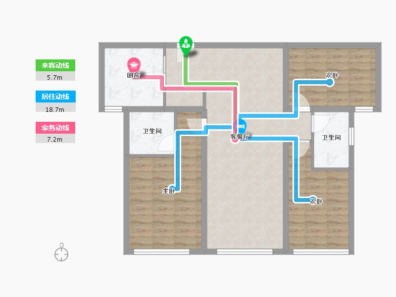 福建省-厦门市-中海国贸上城-88.00-户型库-动静线