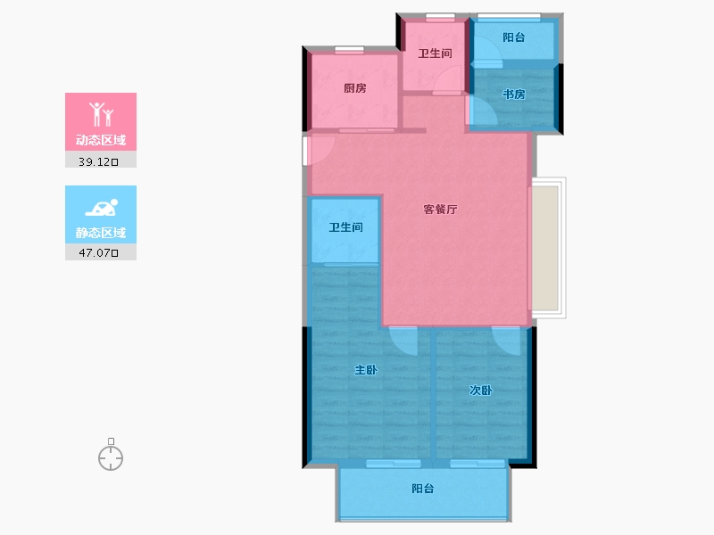 浙江省-宁波市-荣安·艺尚湾-78.40-户型库-动静分区