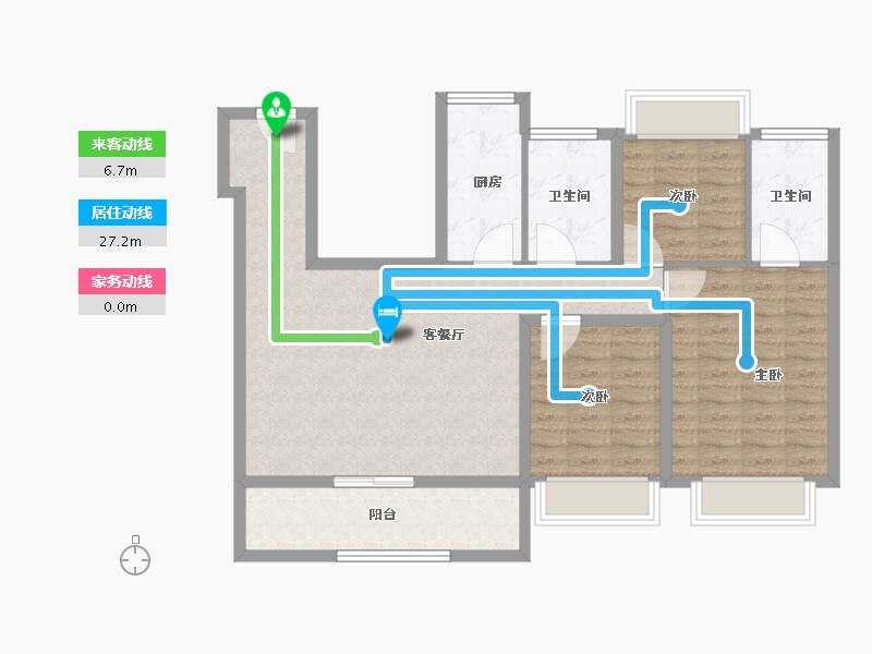 江苏省-苏州市-嘉致峰庭-96.00-户型库-动静线