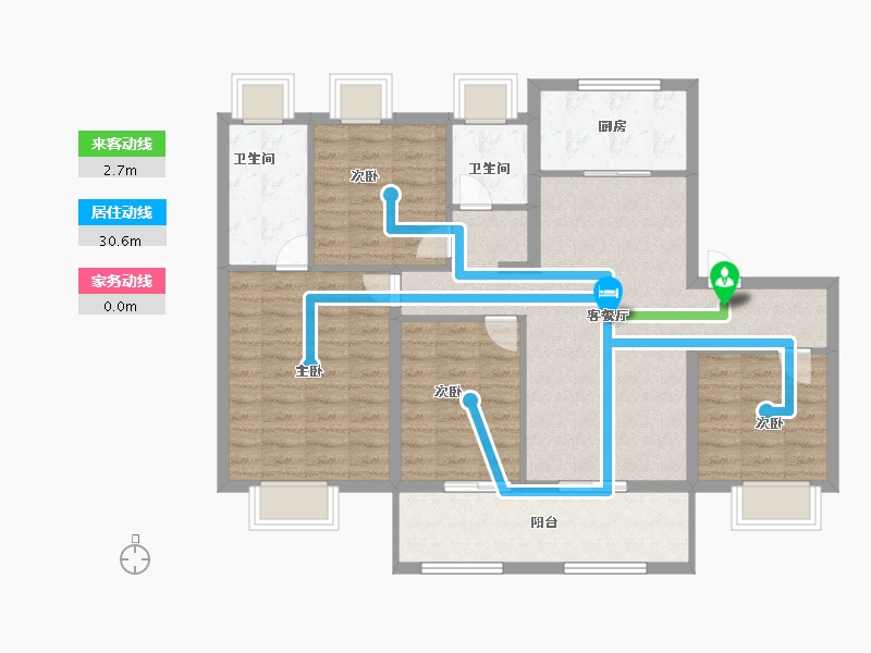 江苏省-苏州市-星辰四季-100.00-户型库-动静线