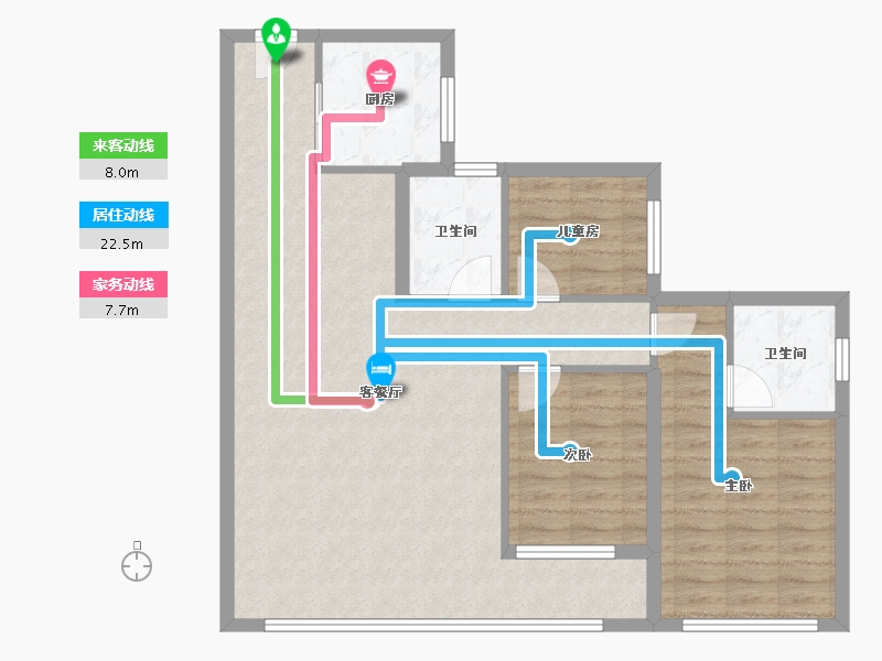 福建省-厦门市-中海国贸上城-88.00-户型库-动静线