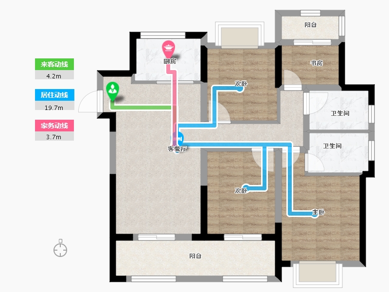 江苏省-苏州市-中南春风南岸花园-84.01-户型库-动静线