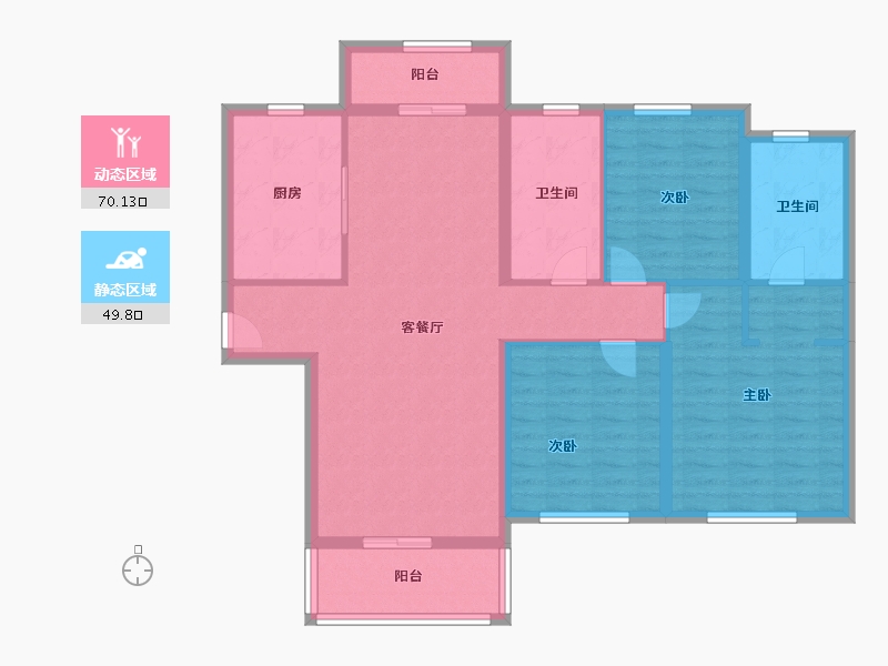 湖北省-武汉市-泛海国际芸海园-107.70-户型库-动静分区