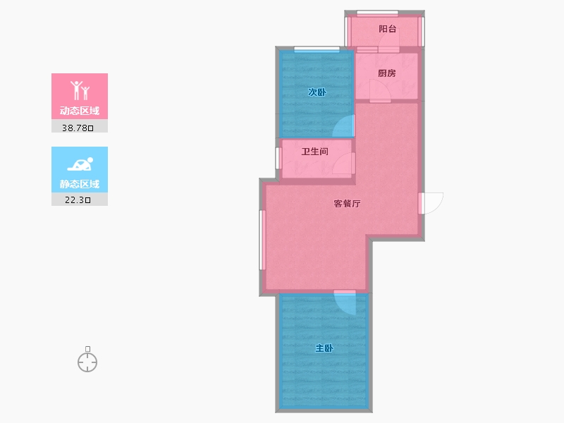 辽宁省-沈阳市-御龙湾-54.15-户型库-动静分区