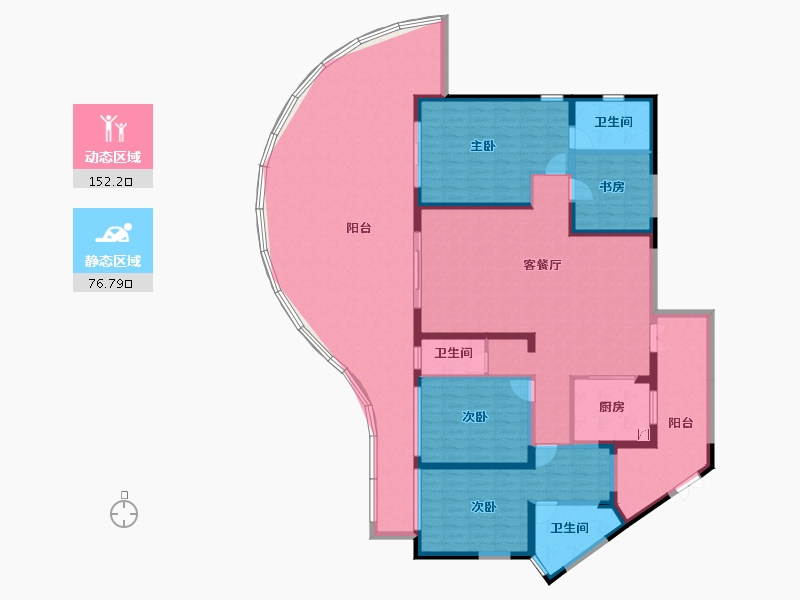 湖北省-武汉市-城投融创国博城-211.82-户型库-动静分区