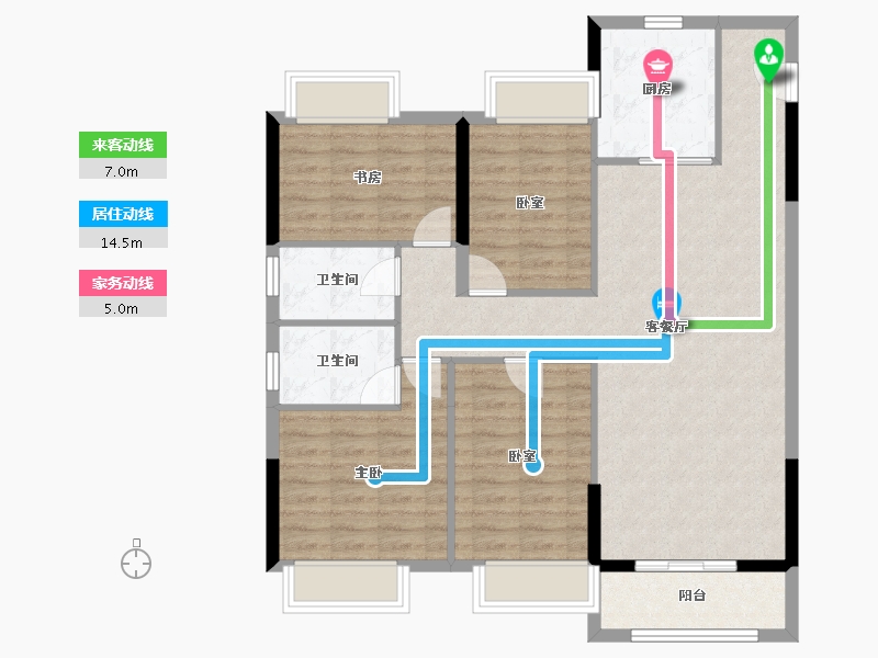 湖北省-武汉市-长江青年城-102.40-户型库-动静线