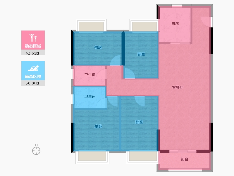 湖北省-武汉市-长江青年城-102.40-户型库-动静分区