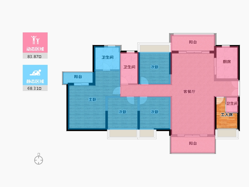 广东省-珠海市-九洲(保利天和）-143.22-户型库-动静分区