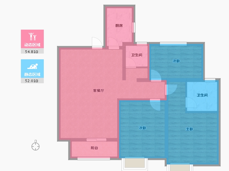 河北省-保定市-茂宏龙玺府-95.00-户型库-动静分区