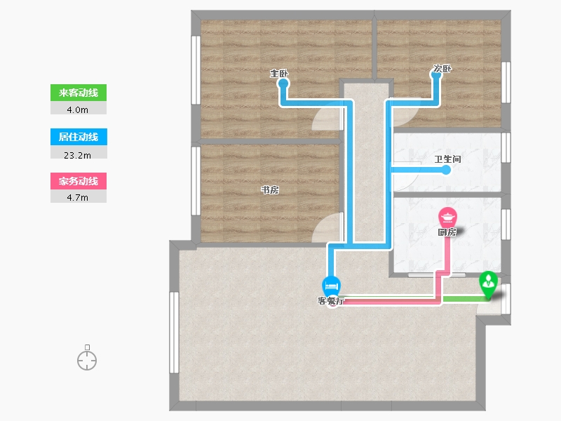 辽宁省-盘锦市-蓝色康桥-109.00-户型库-动静线