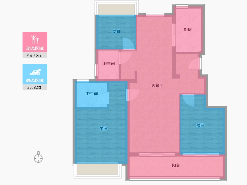 江苏省-苏州市-阅湖山雅苑-81.00-户型库-动静分区