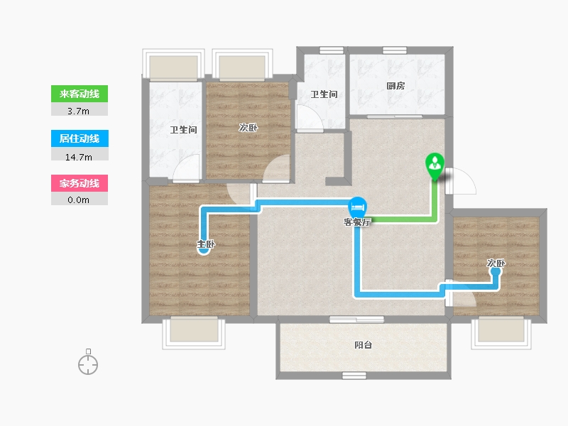 江苏省-苏州市-星辰四季-92.80-户型库-动静线