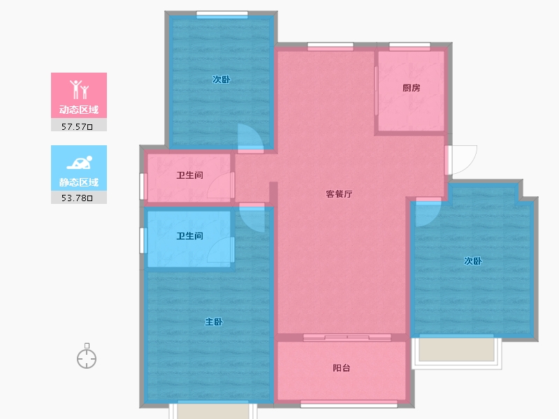 山东省-烟台市-世纪花城-100.00-户型库-动静分区