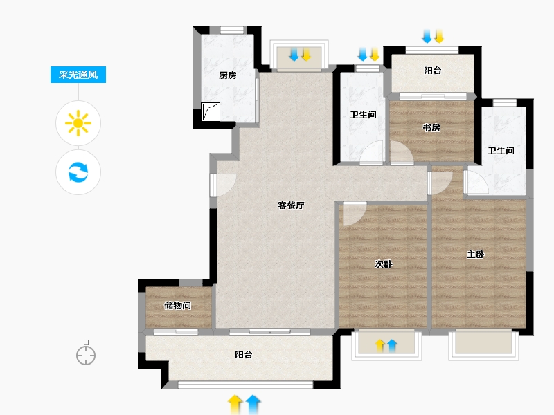 福建省-厦门市-国贸学原-100.01-户型库-采光通风