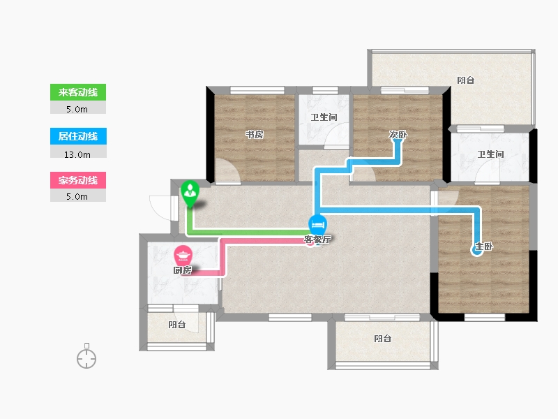 贵州省-贵阳市-置投长岛国际-82.70-户型库-动静线