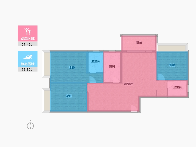 湖北省-荆门市-荆门天地-108.00-户型库-动静分区