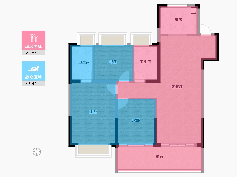 江苏省-南通市-银洲春晓学府-97.51-户型库-动静分区