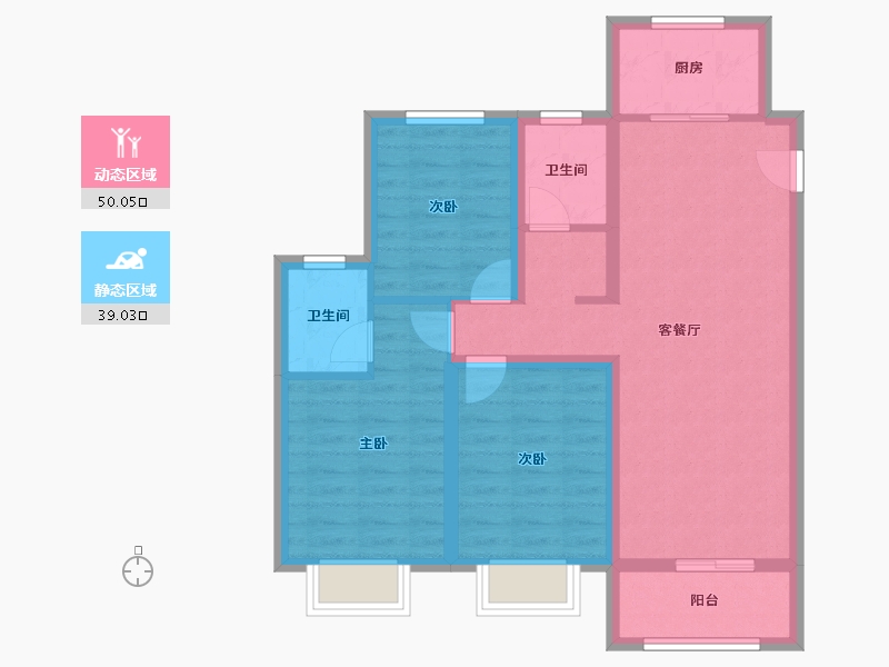 山西省-太原市-纳丹堡-78.91-户型库-动静分区