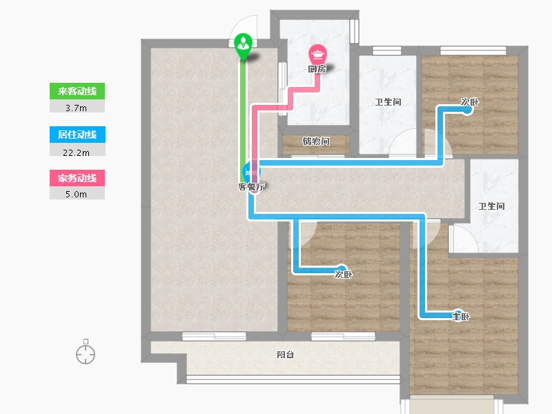 山西省-太原市-纳丹堡-89.75-户型库-动静线