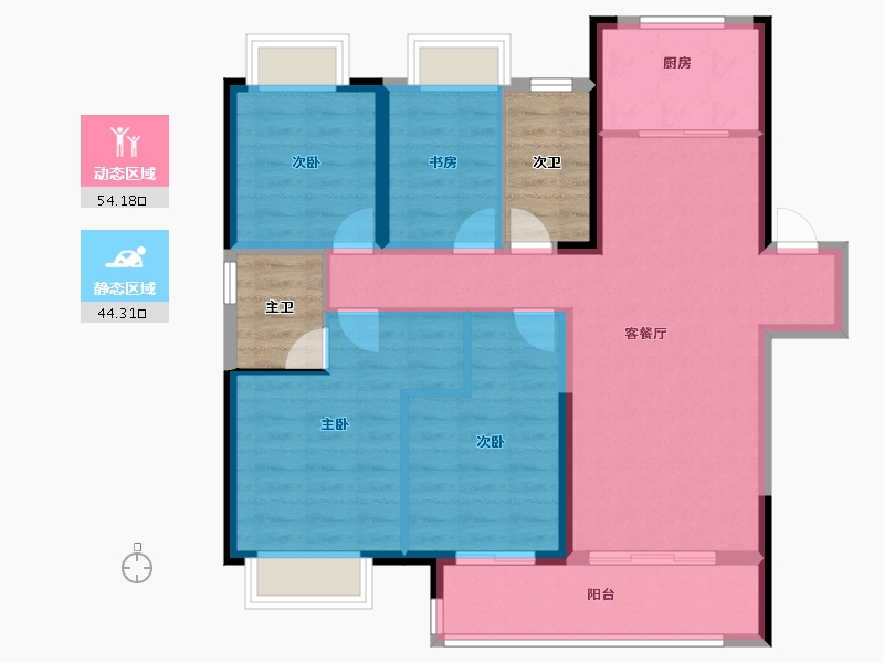 湖南省-长沙市-长沙融创城-97.09-户型库-动静分区