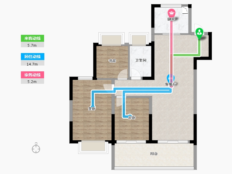 江苏省-南通市-银洲春晓学府-89.30-户型库-动静线