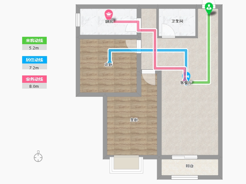 山西省-太原市-纳丹堡-64.60-户型库-动静线