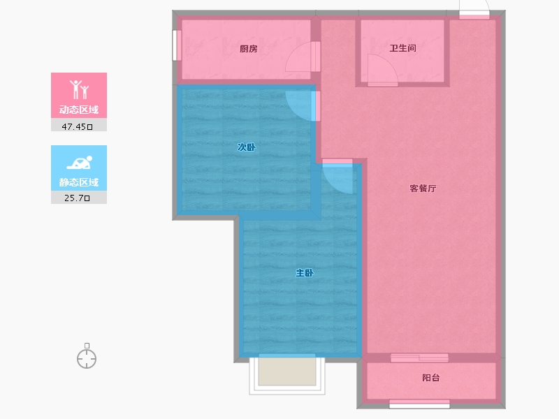 山西省-太原市-纳丹堡-64.60-户型库-动静分区