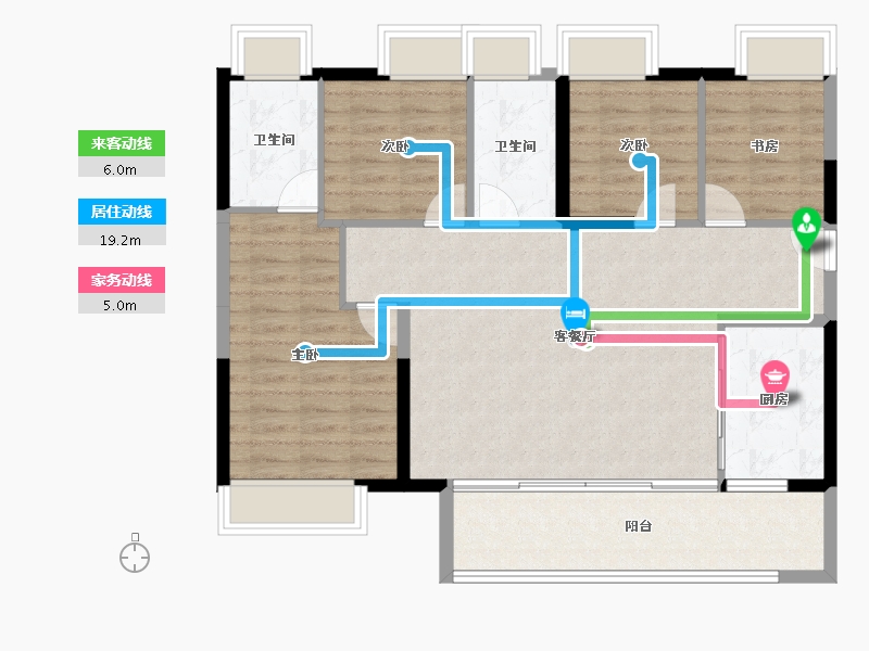 广东省-珠海市-九洲(保利天和）-97.90-户型库-动静线