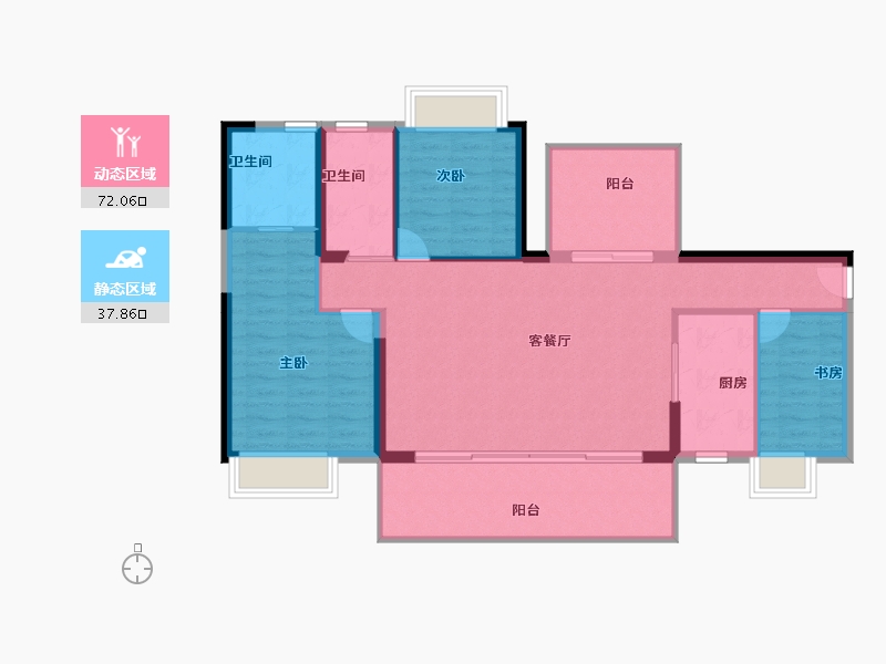 广西壮族自治区-南宁市-交投地产阳光100阿尔勒-100.53-户型库-动静分区