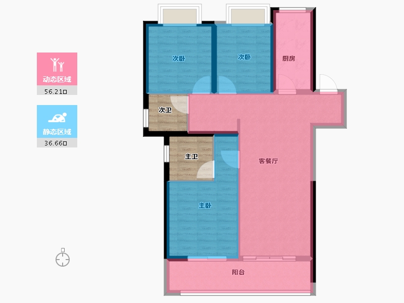 湖南省-长沙市-长沙融创城-92.00-户型库-动静分区